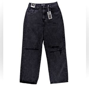 Refuge Denim women's black ultra high rise wide leg jeans size 9